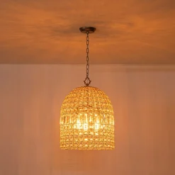 (OpenBox) French Antique Brass Crystal Cage Chandelier