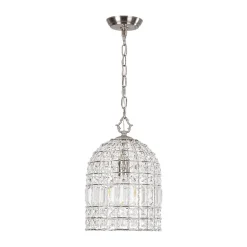 (OpenBox) French Antique Brass Crystal Cage Chandelier