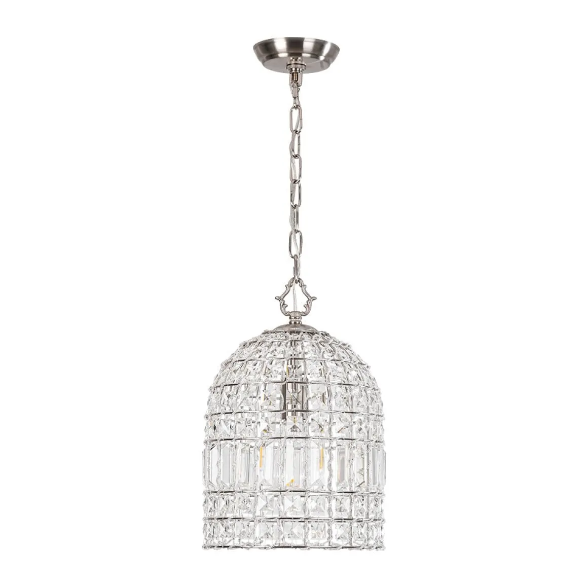 (OpenBox) French Antique Brass Crystal Cage Chandelier