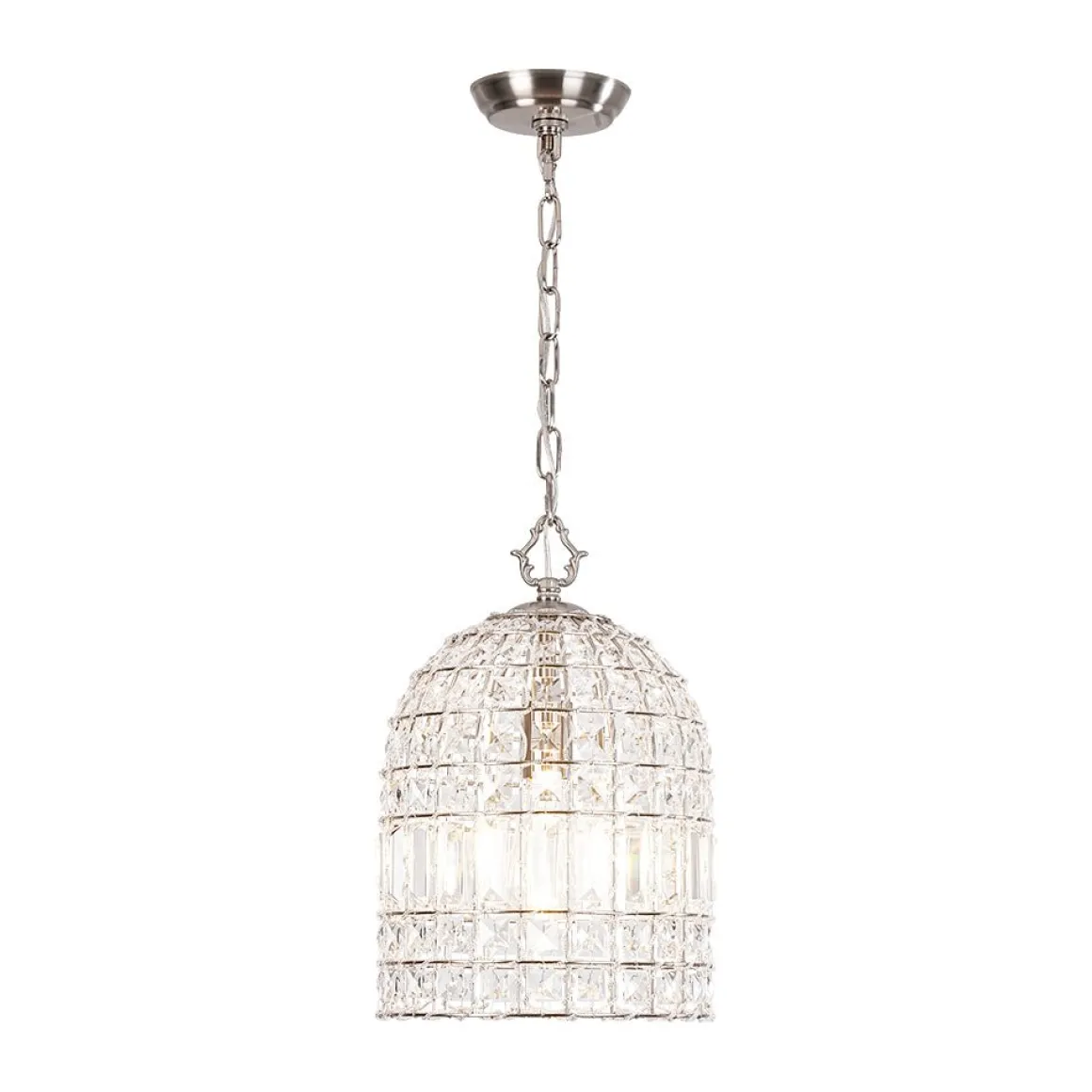 (OpenBox) French Antique Brass Crystal Cage Chandelier