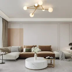 (OpenBox) Frosted Bubble Linear Sputnik Semi Flush Mount