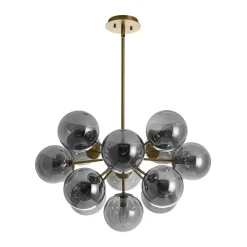 (OpenBox) Glam Dark Pearl Sputnik Smoked Glass Bubble Chandelier Light Fixture