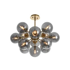 (OpenBox) Glam Dark Pearl Sputnik Smoked Glass Bubble Chandelier Light Fixture