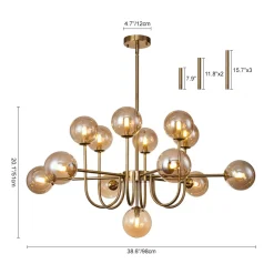 (OpenBox) Glam 13-Light Sputnik Glass Globe Bubble Chandelier