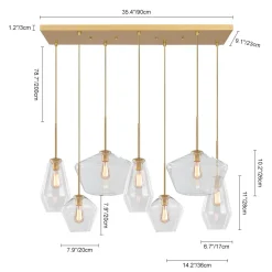 (OpenBox) 7-light Cluster Kitchen Island Pendant Lighting