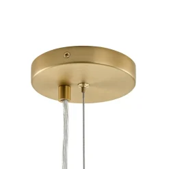 (OpenBox) 6-Light Dimmable Brass Cluster Clear Glass Bubble Sphere Chandelier