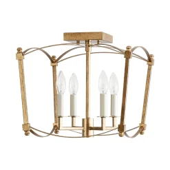 (OpenBox) 4-light French Antique Candle Style Lantern Semi Flush