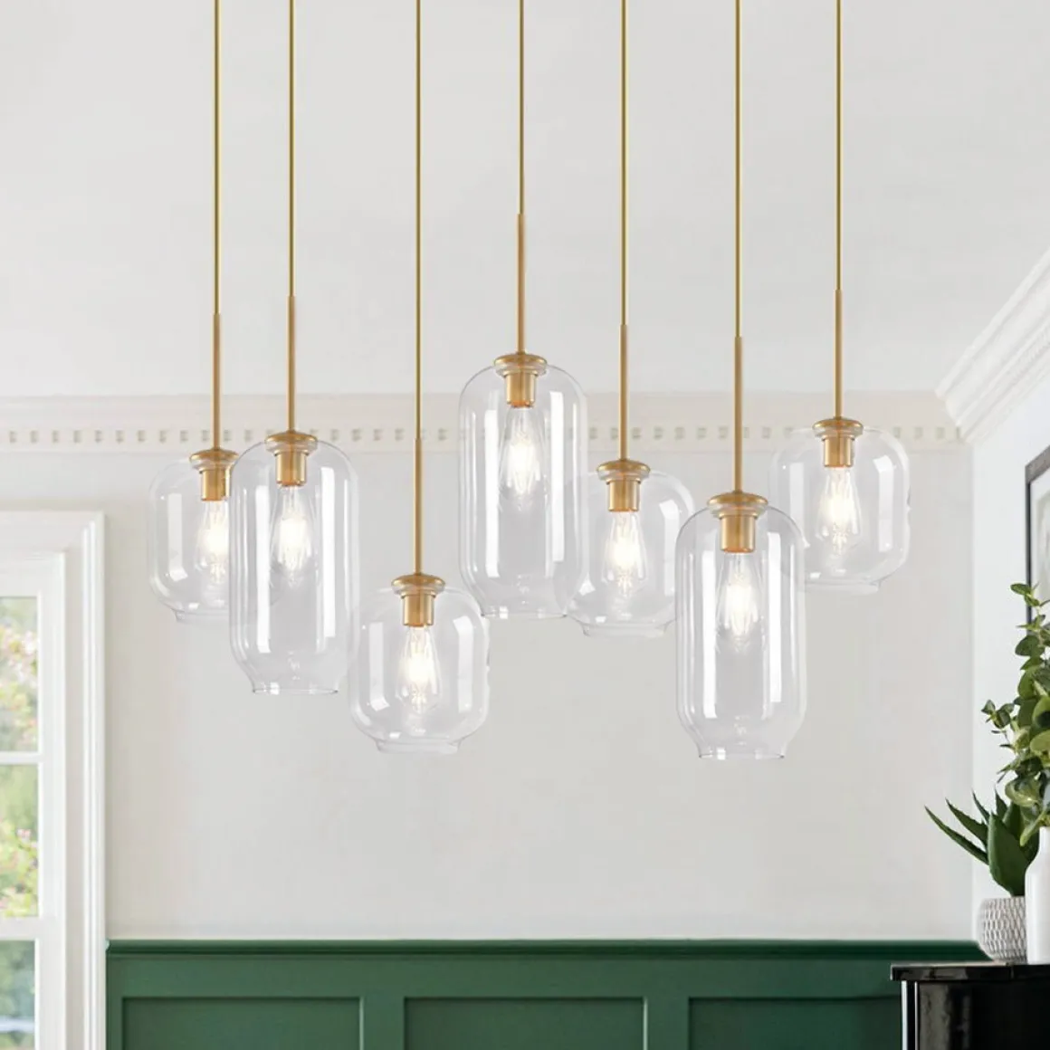 (OpenBox) 7-light Kitchen Island Cluster Pendant Chandelier