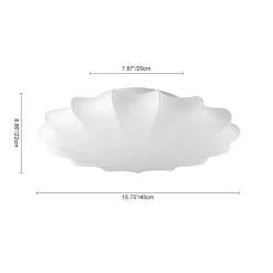 (OpenBox) Mid-Century Modern White Flush Mount Light