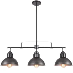 (OpenBox) Modern Farmhouse 3-light Island Pot Lid Dome Pendant