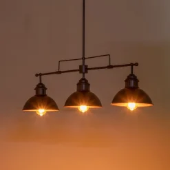 (OpenBox) Modern Farmhouse 3-light Island Pot Lid Dome Pendant