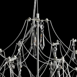 (OpenBox) Modern Luxe Glam Starry Sky LED Crystal Chandelier
