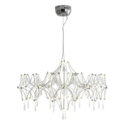 (OpenBox) Modern Luxe Glam Starry Sky LED Crystal Chandelier