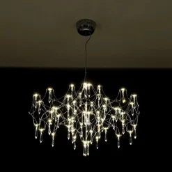 (OpenBox) Modern Luxe Glam Starry Sky LED Crystal Chandelier