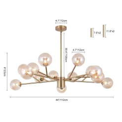 (OpenBox) Modern Sputnik Branching Bubble Chandelier