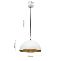 (OpenBox) Oversized Metal Dome Pendant Light