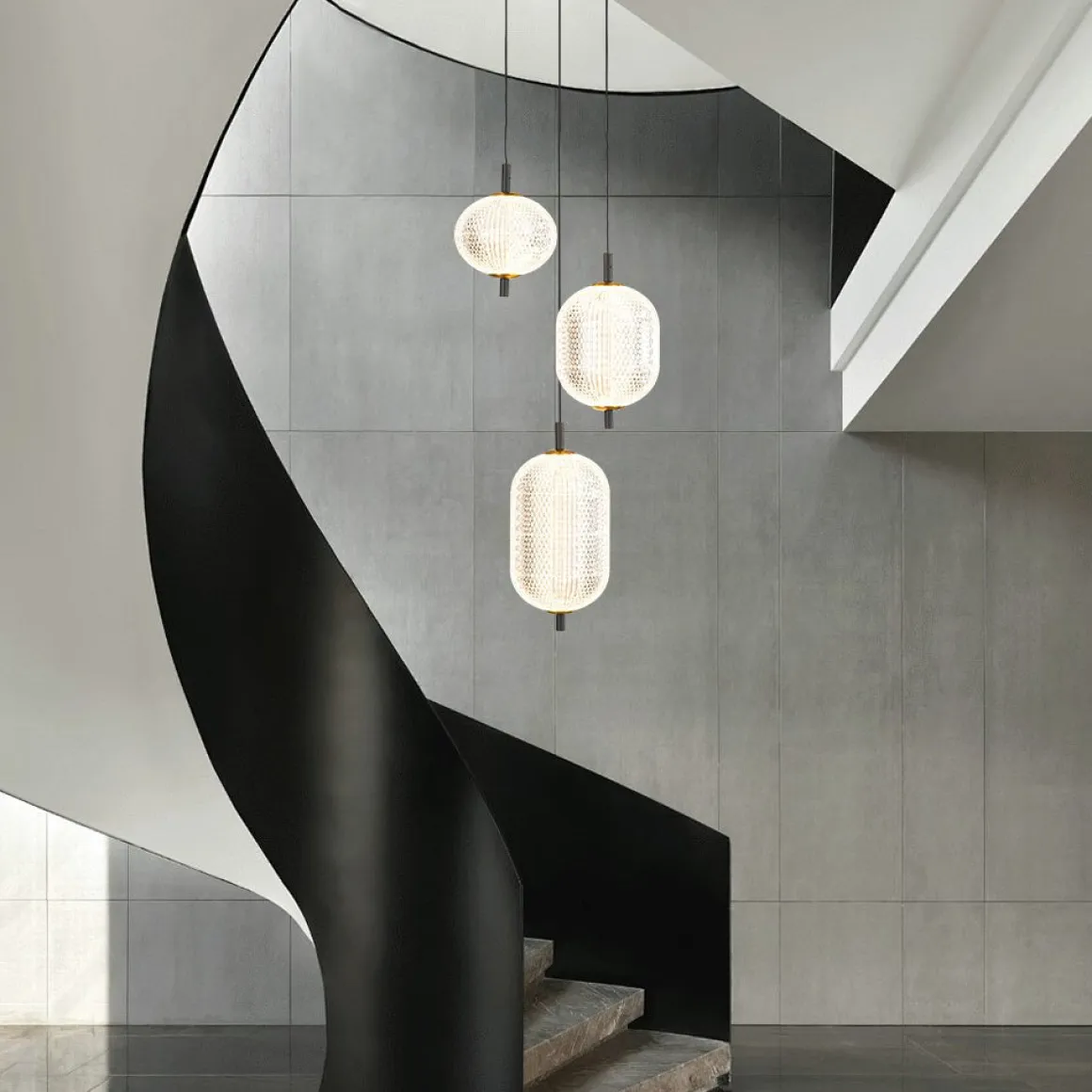 (OpenBox) Prismatic Glass Dimmable LED 3-Light Cluster Round Pendant