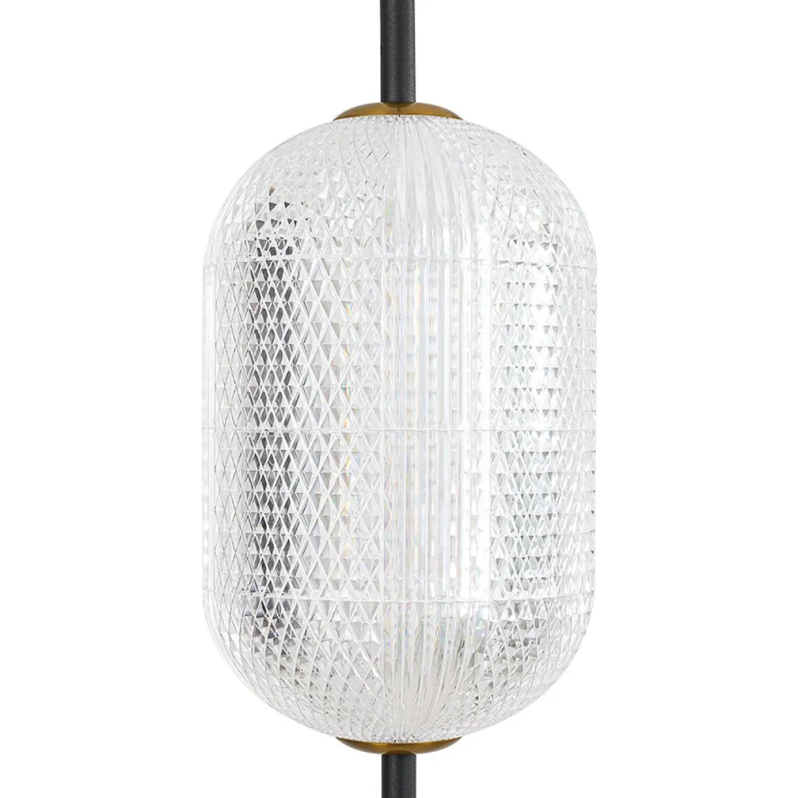 (OpenBox) Prismatic Glass Dimmable LED 3-Light Cluster Round Pendant