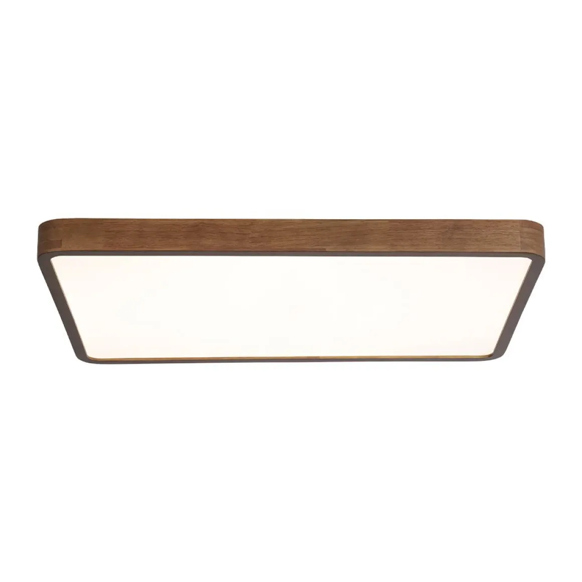(OpenBox) Rectangle Walnut Dimmable LED Flush Mount Ceiling Light
