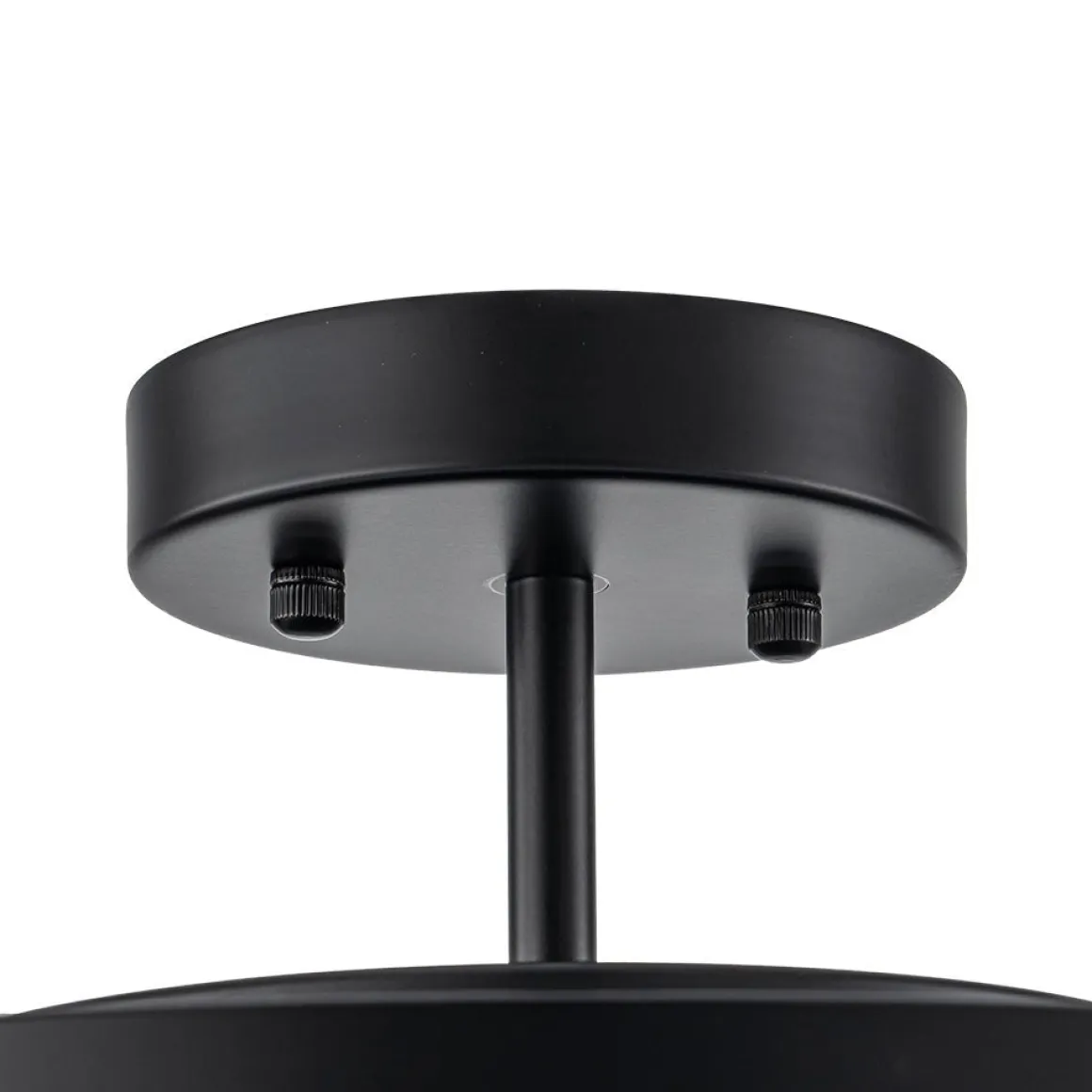 (OpenBox) Tiered Hammered Water Glass Round Semi Flush Mount