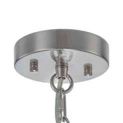 (OpenBox) Tiered Hammered Water Glass Round Semi Flush Mount