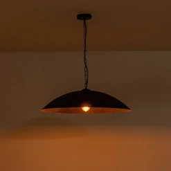 (OpenBox) Vintage Oversized Flat Dome Metal Pendant Light