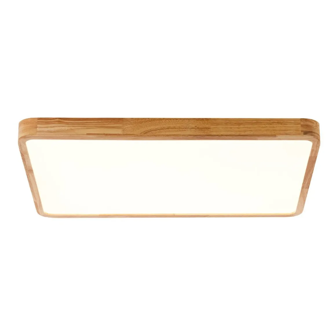 Rectangle Wooden Dimmable LED Flush Mount Ceiling Light