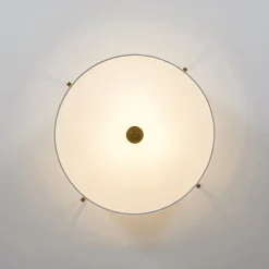 Retro Wide Drum Round Linen Cage Semi Flush Mount