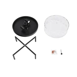 Round Hammered Glass Ceiling Light