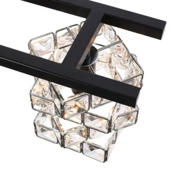 Rubik Cube Style Faceted Crystal Shade Vanity Wall Sconce