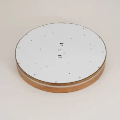 Rustic Dimmable LED Walnut Wooden Round Ceiling Light