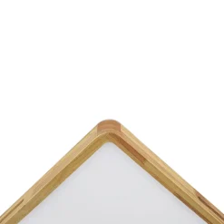 Rustic Dimmable LED Wood Square Flush Mount Light