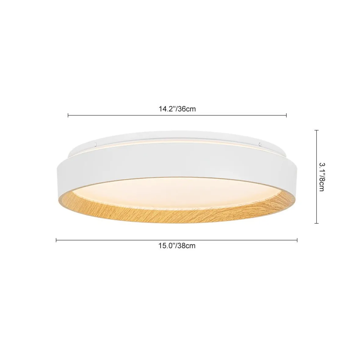 Scandinavian 5CCT Dimmable LED Round Flush Mount Light
