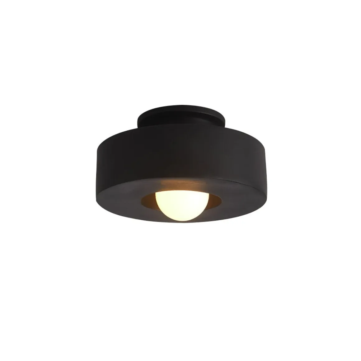 Scandinavian Minimalist Red Velvet Round Single Ceiling Light