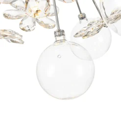 Sculptural Bloom Dandelion Crystal Floral Bubble Chandelier