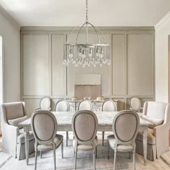Shabby Chic Crystal Raindrop Chandelier