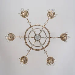 Shabby Chic 6-Light Crystal Empire Candle Chandelier