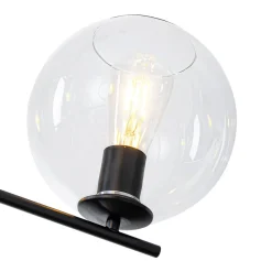 Simple 4-light Clear Glass Globe Round Sputnik Chandelier
