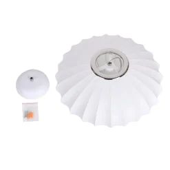Single White Fabric Pendant Light