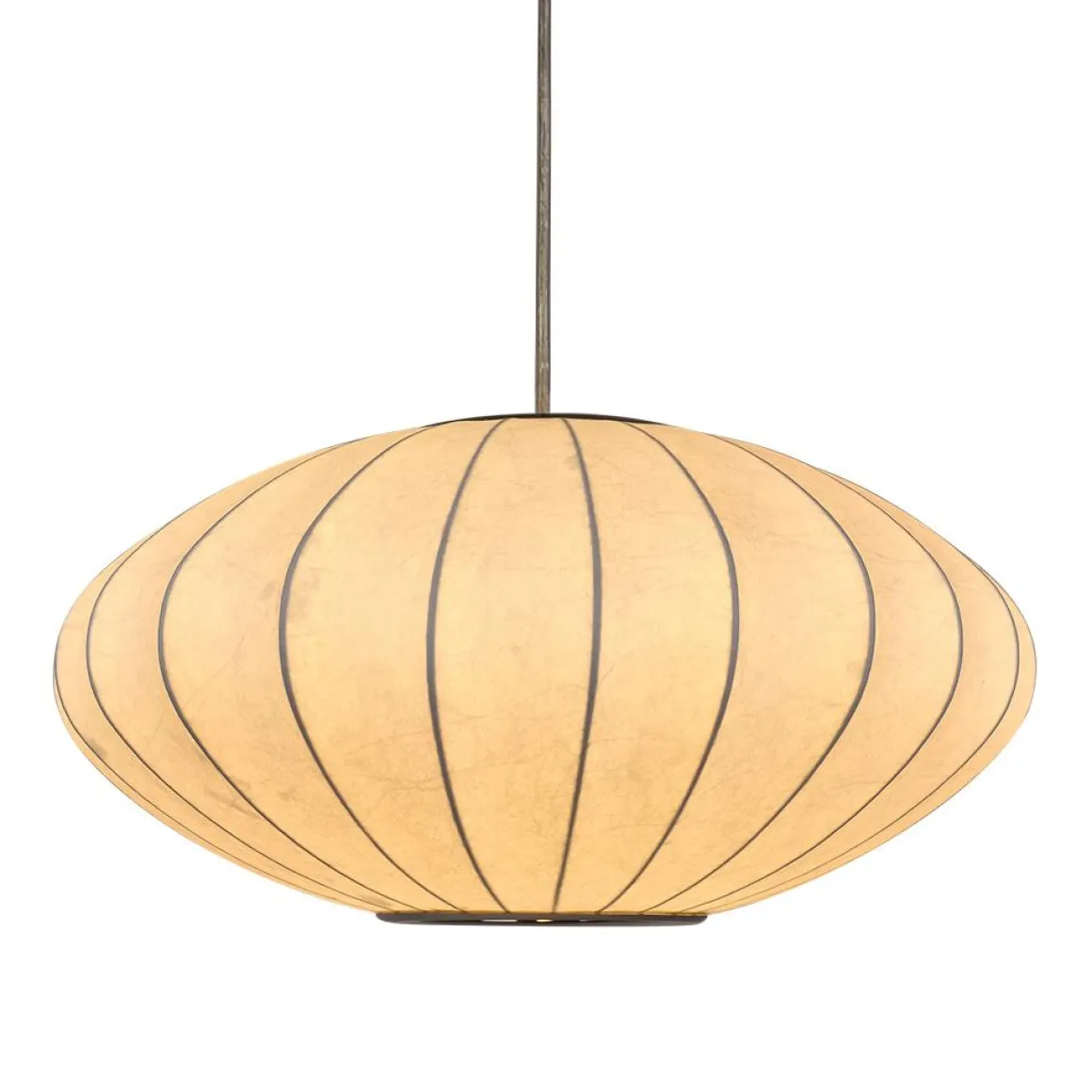 Single White Fabric Pendant Light