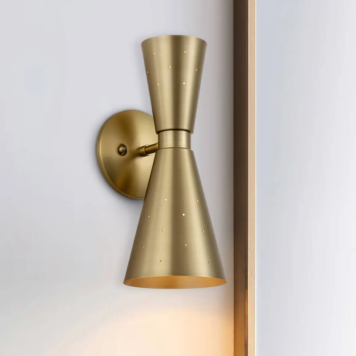 Starry 2-Light Hourglass Wall Sconce