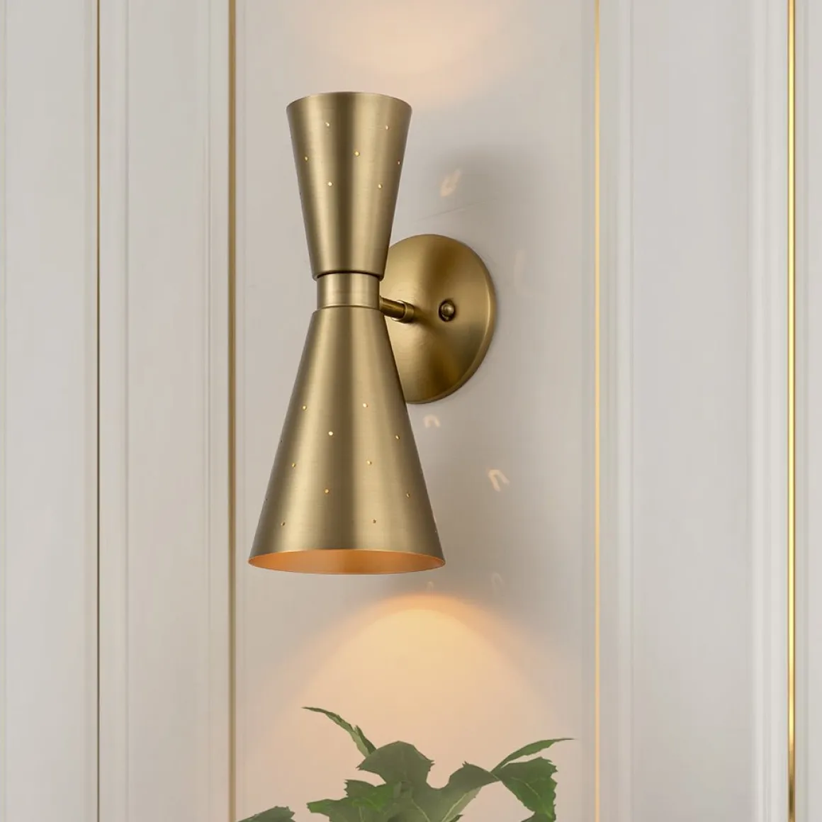 Starry 2-Light Hourglass Wall Sconce