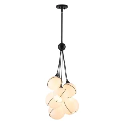 Statement Shine Opal Glass Globe Cluster Chandelier