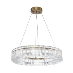 Textured Glass Icy Style Ring Dimmable LED Chandelier