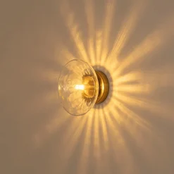 Versatile 1-Light Water Glass Oval Globe Semi Flush Wall Lamp