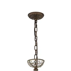 Victorian Antique Bronze Crystal Empire Chandelier