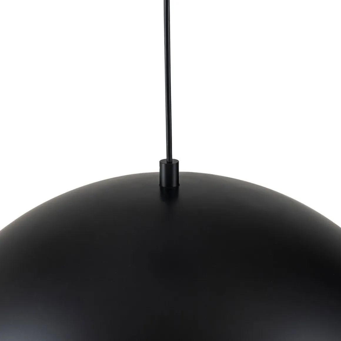 Vintage Luxe Gradient Black Gold Oversized Iron Dome Pendant