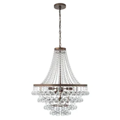 Vintage Luxury Antique Bronze Crystal Empire Chandelier
