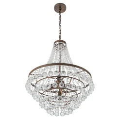 Vintage Luxury Antique Bronze Crystal Empire Chandelier