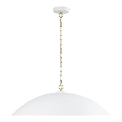 Vintage Oversized Flat Dome Metal Pendant Light
